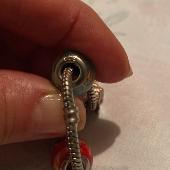 Sterling Silver bracelet with charms - Picture 8 of 11